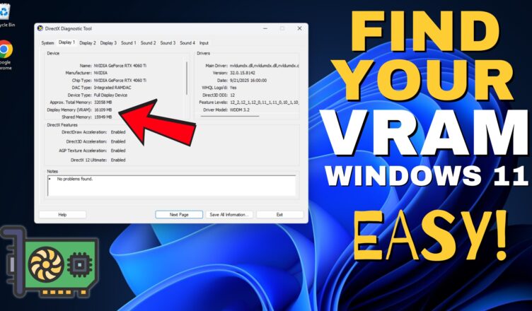 How to check Video Ram (VRAM) - 2 Methods in Windows 11