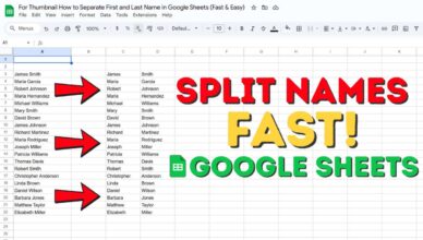 How to Separate First and Last Names in Google Sheets (Fast & Easy)