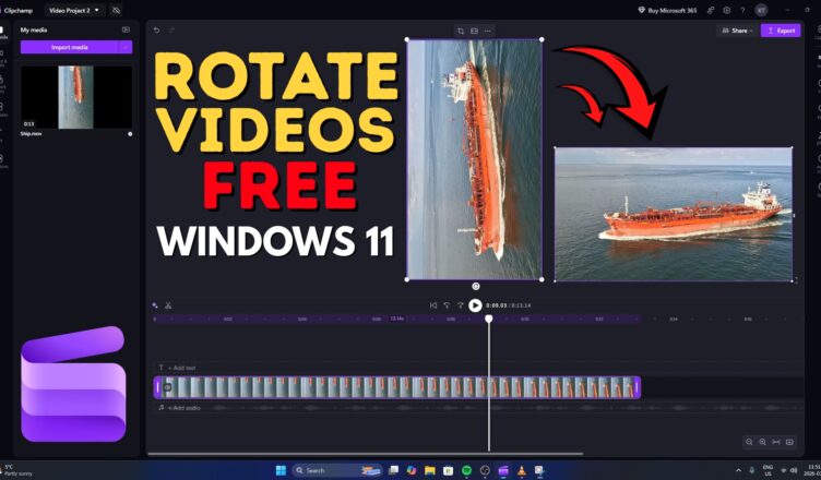 How to Rotate Video FREE In Windows 11 (with Microsoft Clipchamp)