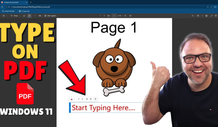 How to Type on a PDF in Windows 11
