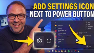 How to Add Settings Icon Next to Power Button in Windows 11