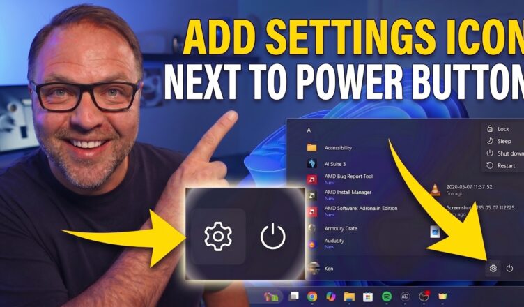How to Add Settings Icon Next to Power Button in Windows 11