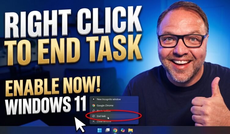 How to Enable End Task on Taskbar in Windows 11 (Right Click)